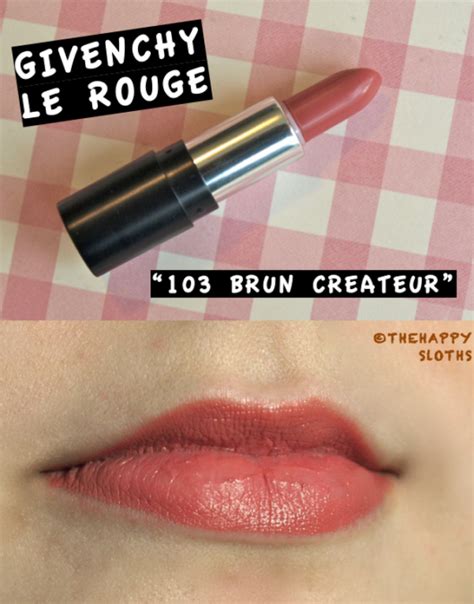 givenchy brun createu|Givenchy Brun Createur (103) Le Rouge Review & Swatches.